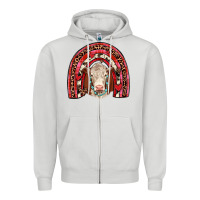 Dove Grey valentines hereford rainbow Zipper Hoodie - JahusDesignShop