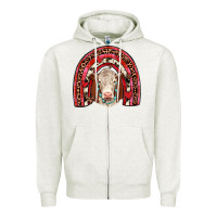 Oatmeal Heather valentines hereford rainbow Zipper Hoodie - JahusDesignShop