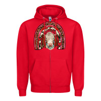 Red valentines hereford rainbow Zipper Hoodie - JahusDesignShop