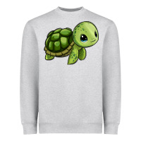 Heather Grey cute turtle Heavyweight Sweatshirt - Zillion Design Studio