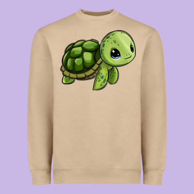 Cute Turtle Heavyweight Sweatshirt Designed By Zillion Design Studio