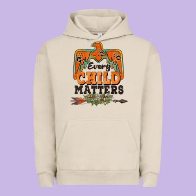 Every Child Matters Thunderbird Urban Hoodie Designed By Barkaloodesign