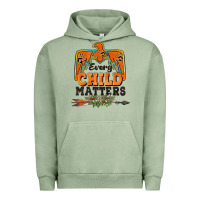 Pigment Oil Green every child matters thunderbird Urban Hoodie - BarkalooDesign