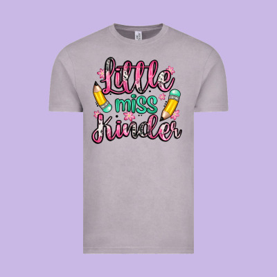 Little Miss Kindergarten Vintage Tee Designed By Zillion Design Studio