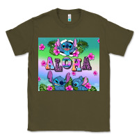 Army Green aloha stitch Classic Tee - AdoDesignShop