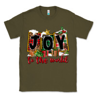 Army Green Joy To The World Classic Tee - FaDigitalArtStudio