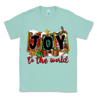 Seafoam Joy To The World Classic Tee - FaDigitalArtStudio