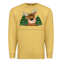 Antique Gold Personalized Christmas deer Premium Sweatshirt - MaliasSmallBusiness