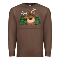 Chestnut Personalized Christmas deer Premium Sweatshirt - MaliasSmallBusiness