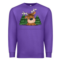 Purple Personalized Christmas deer Premium Sweatshirt - MaliasSmallBusiness