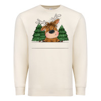 Sandshell Personalized Christmas deer Premium Sweatshirt - MaliasSmallBusiness