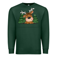 Sports Green Personalized Christmas deer Premium Sweatshirt - MaliasSmallBusiness