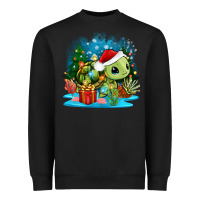Black christmas turtle Heavyweight Sweatshirt - Zillion Design Studio