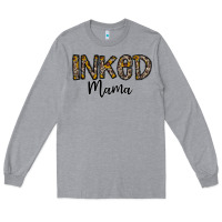 Heather Grey ınked mama Long Sleeve Tee - CowhideDigitalArt
