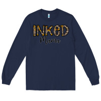 Navy ınked mama Long Sleeve Tee - CowhideDigitalArt