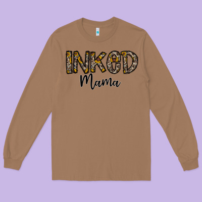 ınked Mama Long Sleeve Tee Designed By Cowhidedigitalart