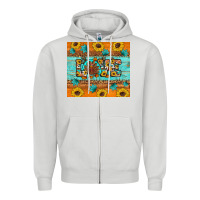 Dove Grey Sunflower Leopard Thanksgiving Love Zipper Hoodie - Artiststas