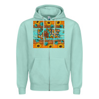 Seafoam Sunflower Leopard Thanksgiving Love Zipper Hoodie - Artiststas