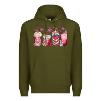 Army Green christmas debbie cake white coffee cups Premium Hoodie - MaliasSmallBusiness
