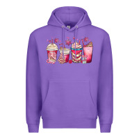 Purple christmas debbie cake white coffee cups Premium Hoodie - MaliasSmallBusiness