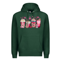 Sports Green christmas debbie cake white coffee cups Premium Hoodie - MaliasSmallBusiness