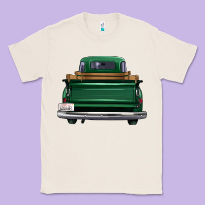 Western Green Truck Back View Classic Tee Designed By Fadigitalartstudio