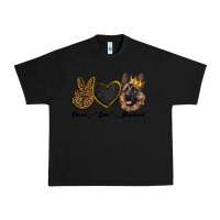 Black peace love shepherd Urban Heavy Tee - RanaPortraitStore