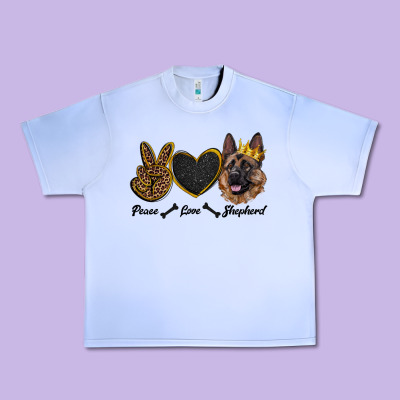 Peace Love Shepherd Urban Heavy Tee Designed By Ranaportraitstore