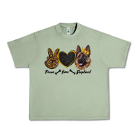 Oil Green peace love shepherd Urban Heavy Tee - RanaPortraitStore