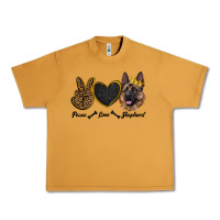 Peanut Butter peace love shepherd Urban Heavy Tee - RanaPortraitStore