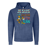 Vintage Denim jesus is the anchor of my soul Vintage Hoodie - texasbilliewilder