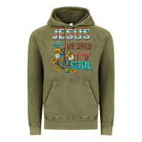 Vintage Olive jesus is the anchor of my soul Vintage Hoodie - texasbilliewilder