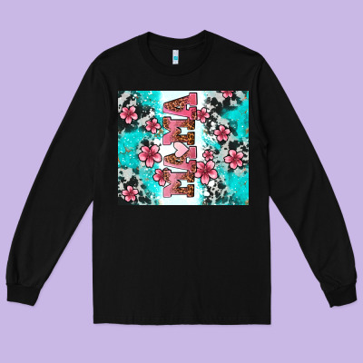 Floral Mama Long Sleeve Tee Designed By Adodesignshop