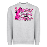 Heather Grey give cancer the boot Heavyweight Sweatshirt - RanaPortraitStore