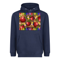 Navy Teacher Crayons And Apples Heavyweight Hoodie - LillyAllenDesigns