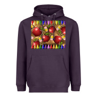 Plum Teacher Crayons And Apples Heavyweight Hoodie - LillyAllenDesigns
