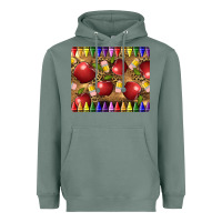 Sage Teacher Crayons And Apples Heavyweight Hoodie - LillyAllenDesigns