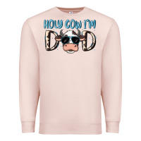 Pale Pink holy cow i'm dad Premium Sweatshirt - MaliasSmallBusiness