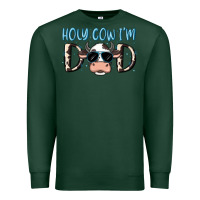 Sports Green holy cow i'm dad Premium Sweatshirt - MaliasSmallBusiness