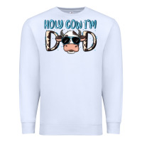 White holy cow i'm dad Premium Sweatshirt - MaliasSmallBusiness