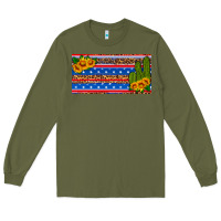 Army Green usa sunflower and cactus license plate Long Sleeve Tee - HRA Design Shop