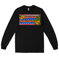 Black usa sunflower and cactus license plate Long Sleeve Tee - HRA Design Shop
