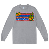 Heather Grey usa sunflower and cactus license plate Long Sleeve Tee - HRA Design Shop