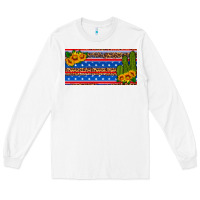 White usa sunflower and cactus license plate Long Sleeve Tee - HRA Design Shop