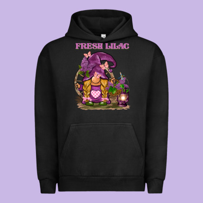 Fresh Lilac Gnome Urban Hoodie Designed By Barkaloodesign