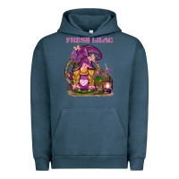 Pigment Midnight Navy fresh lilac gnome Urban Hoodie - BarkalooDesign