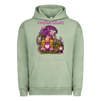 Pigment Oil Green fresh lilac gnome Urban Hoodie - BarkalooDesign