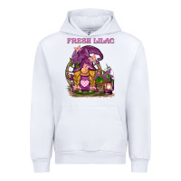 White fresh lilac gnome Urban Hoodie - BarkalooDesign