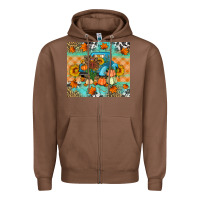Chestnut Thanksgiving Truck With Turkey Zipper Hoodie - Artiststas