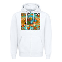 White Thanksgiving Truck With Turkey Zipper Hoodie - Artiststas